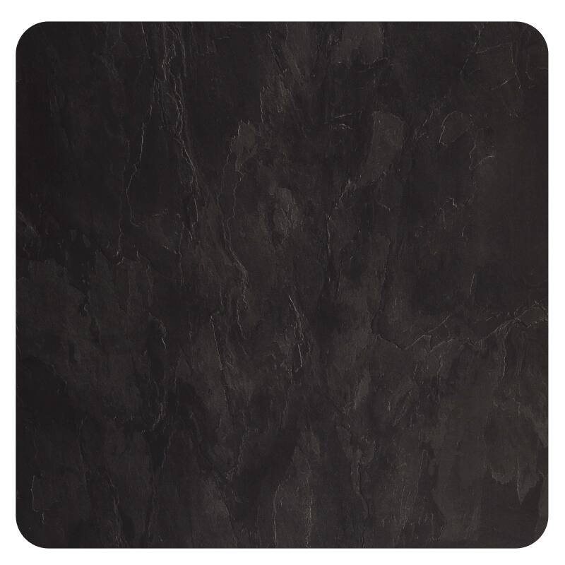 Tavolo da giardino bistrot quadrato reclinabile in alluminio nero per 4 persone 60x60 cm (2/8)