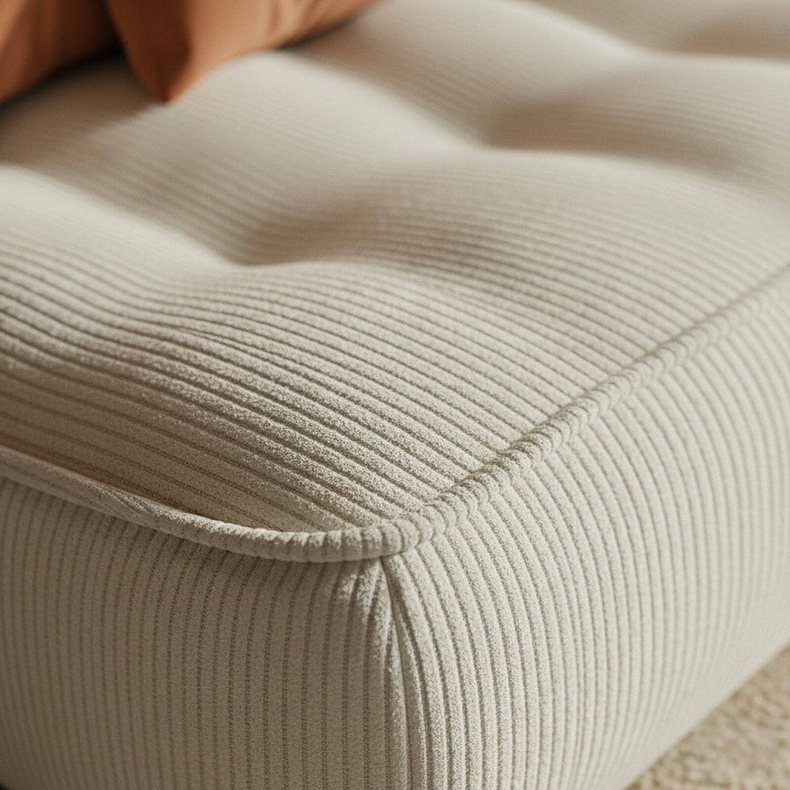 Divano modulare 3 posti in tessuto a coste