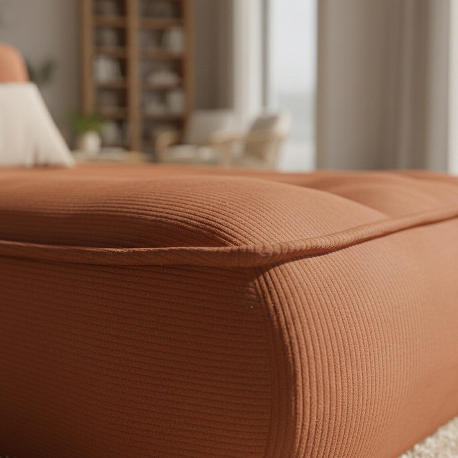 Chaise longue in tessuto per divano modulare