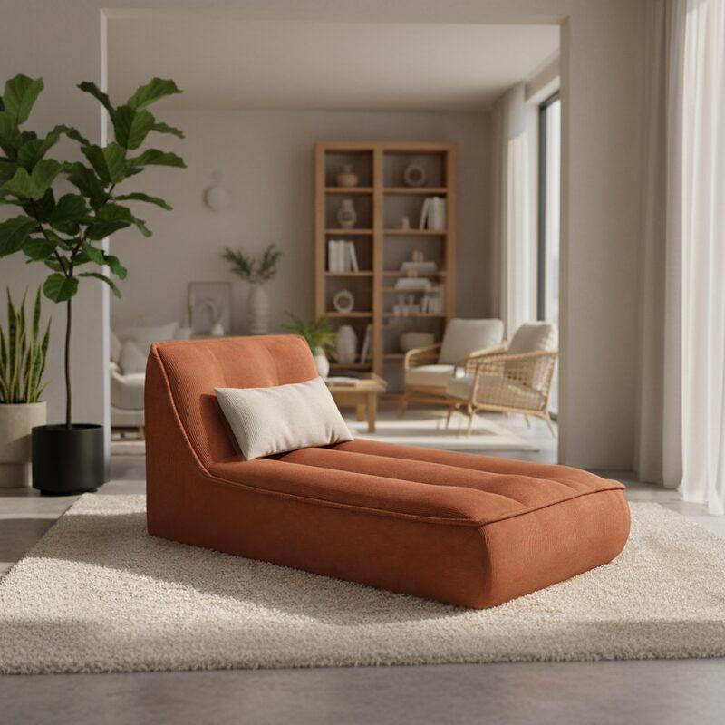 Chaise longue in tessuto per divano modulare - Lifestyle