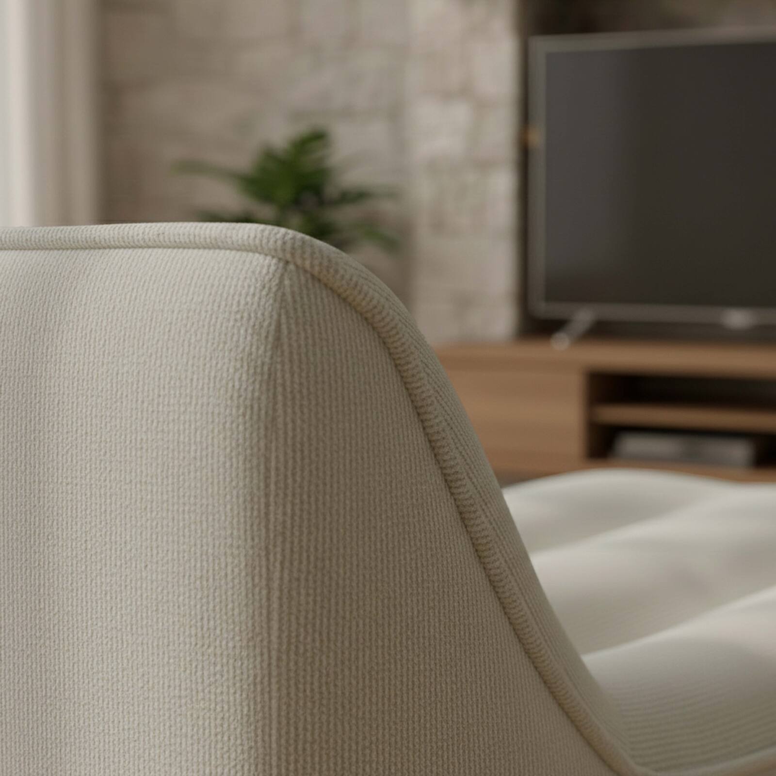 Chaise longue in tessuto per divano modulare