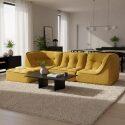 Divano modulare 3 posti in velluto a coste con pouf - Lifestyle
