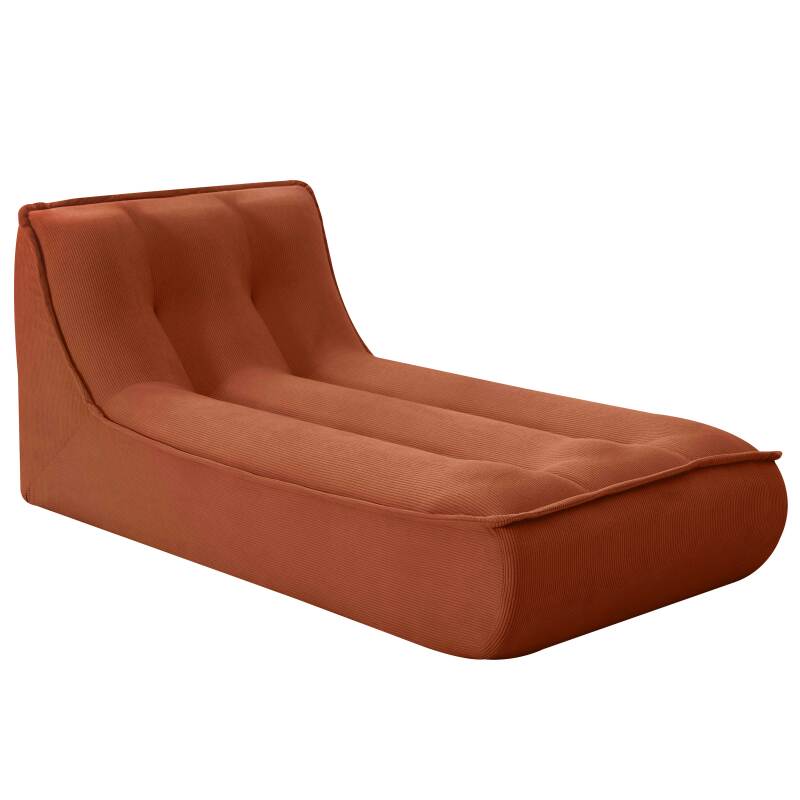 Divano modulare 4 posti in tessuto a coste con chaise longue (4/5)