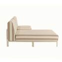 Divano modulare da esterno a righe 2 posti con 1 poltrona e 1 chaise longue