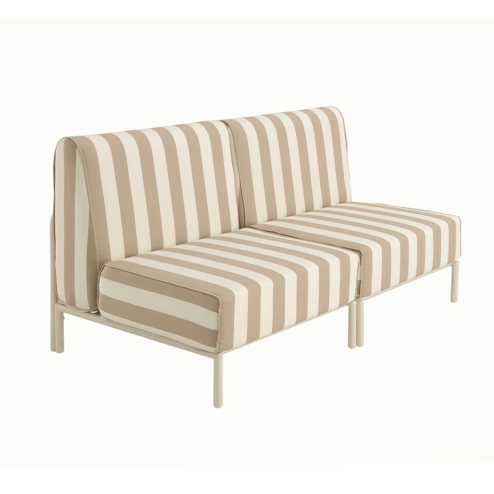 Divano modulare da esterno a righe 2 posti con 2 poltrone