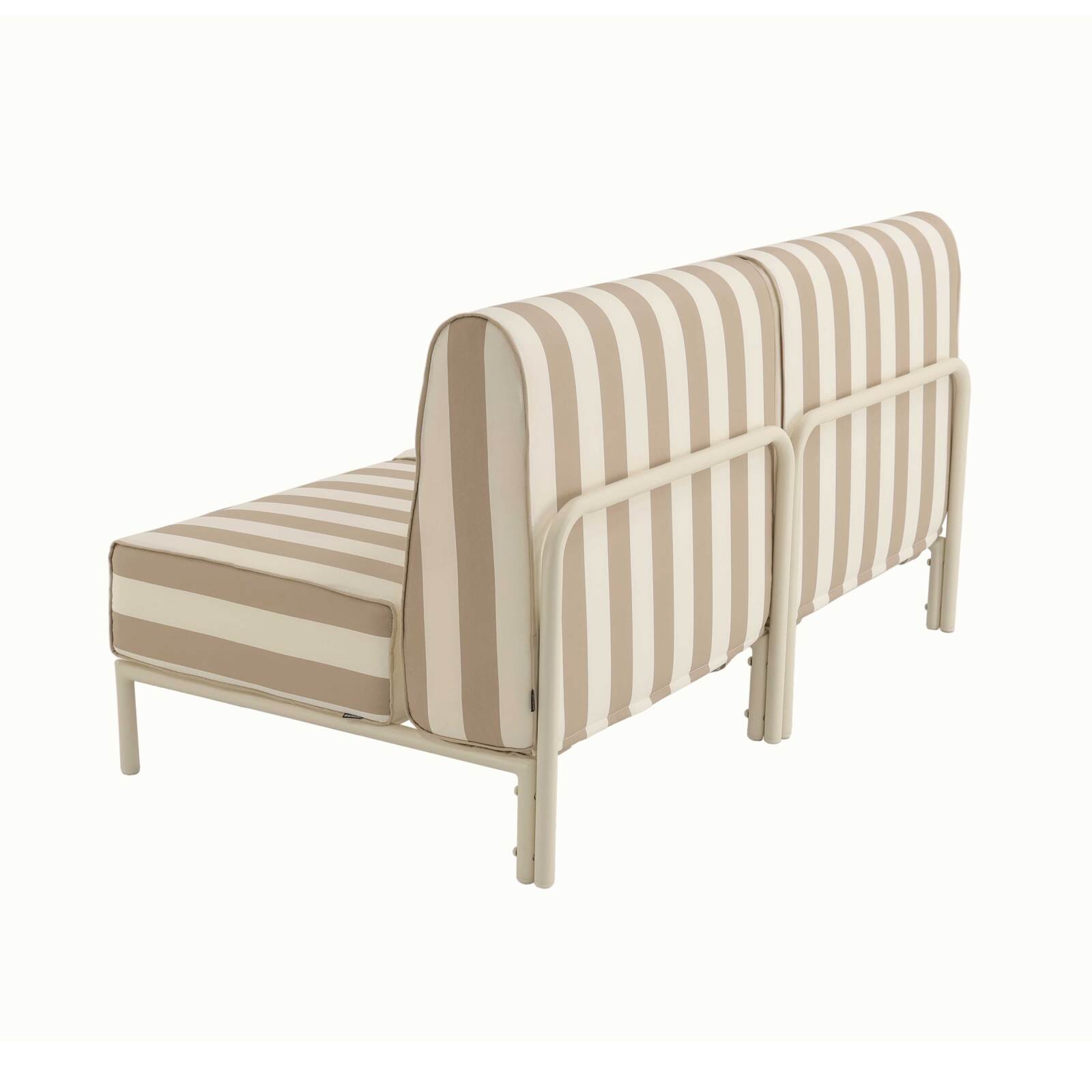 Divano modulare da esterno a righe 2 posti con 2 poltrone