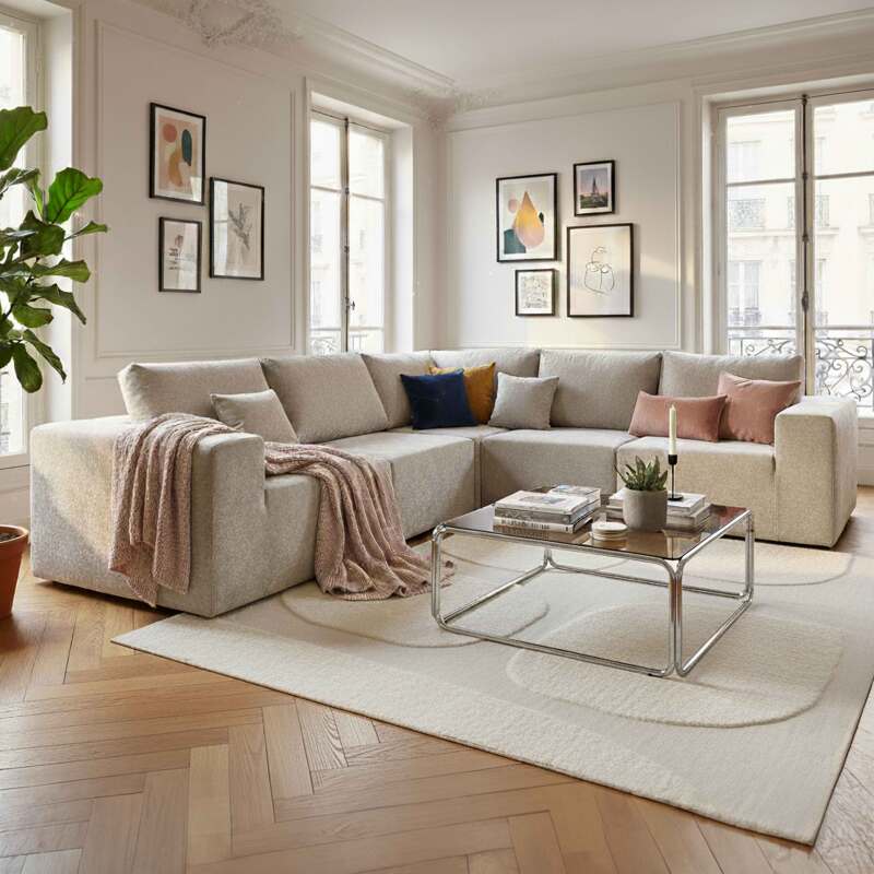 Tavolino da salotto in vetro temperato quadrato 90x90 cm (7/8)