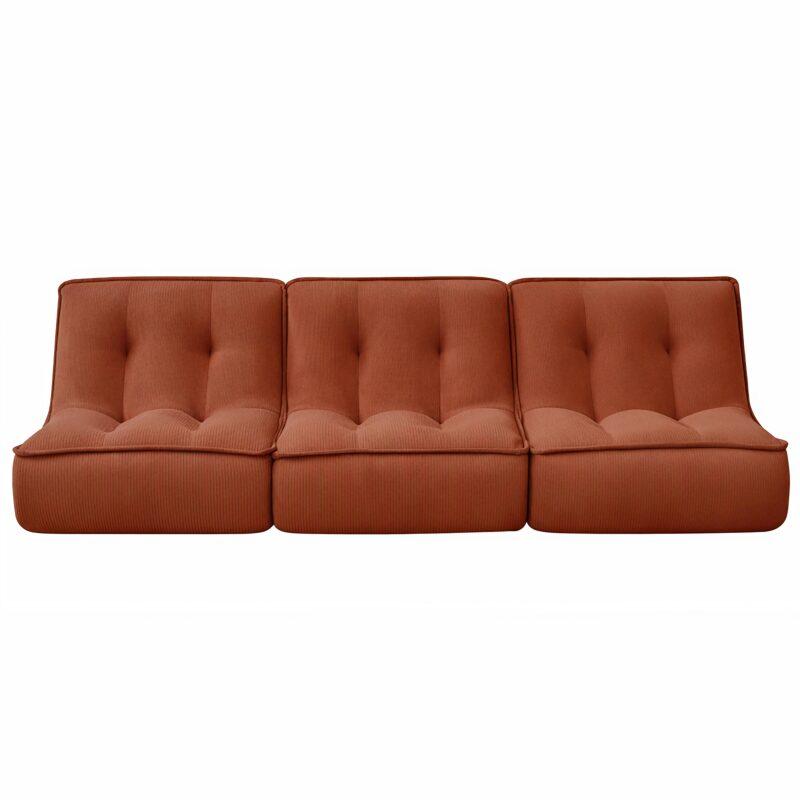 Poltrone modulare in tessuto a coste - Per 3 (4/7)