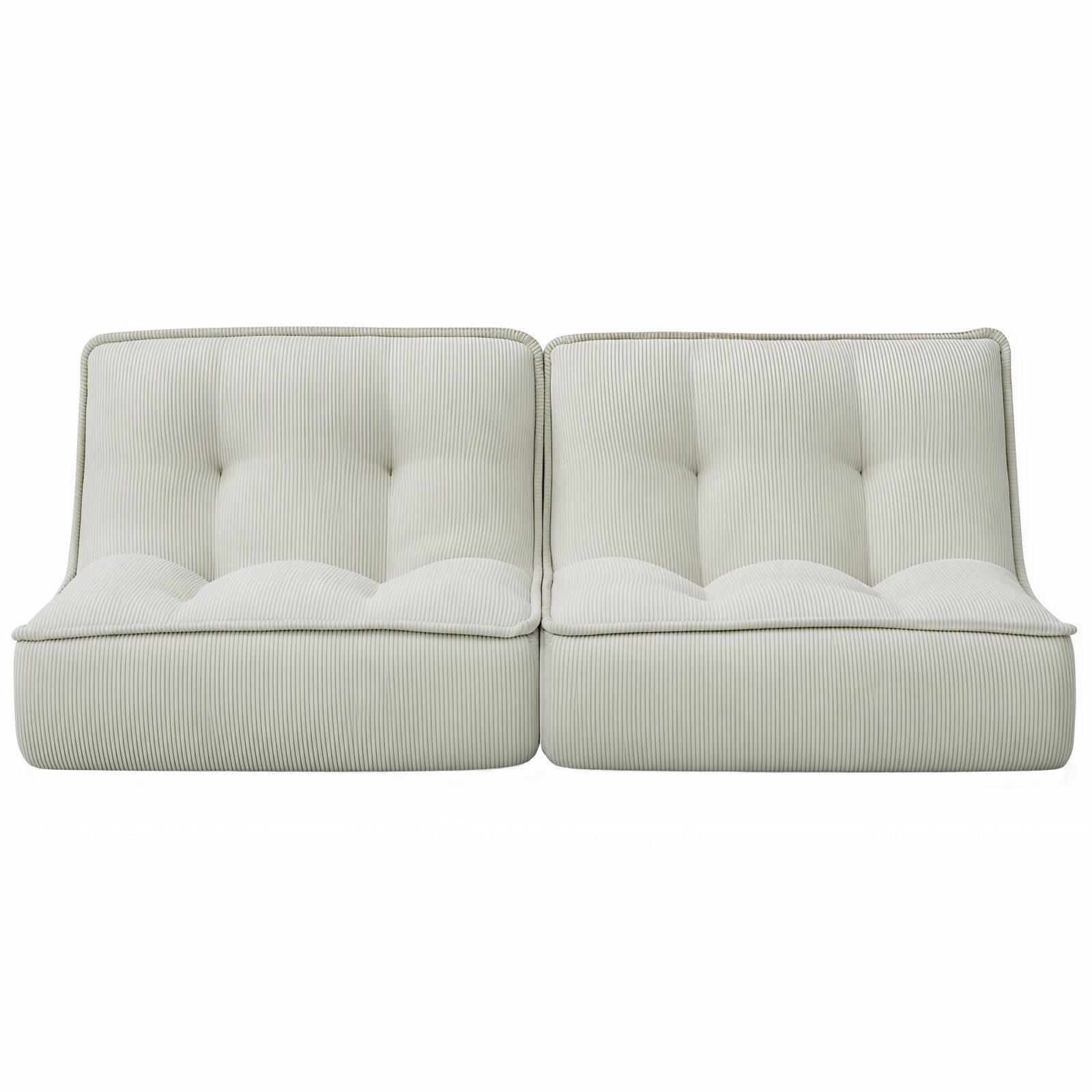 Poltrone modulare in tessuto a coste - Per 2