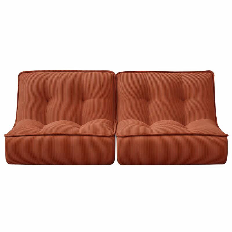 Poltrone modulare in tessuto a coste - Per 2 (5/8)