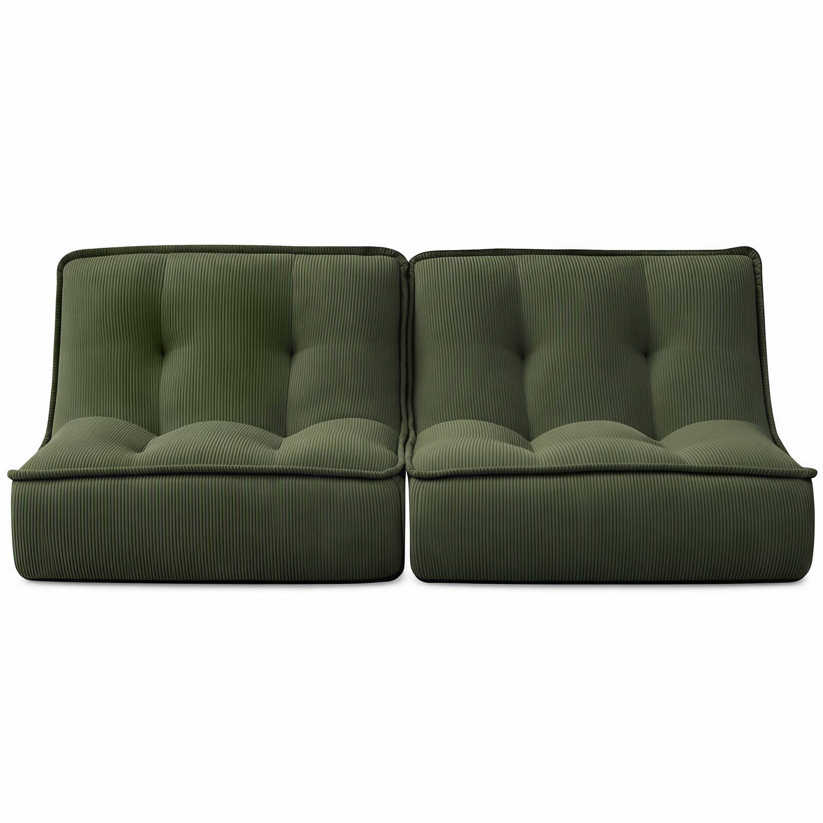 Poltrone modulare in tessuto a coste - Per 2