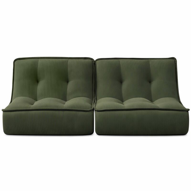 Poltrone modulare in tessuto a coste - Per 2 (5/8)