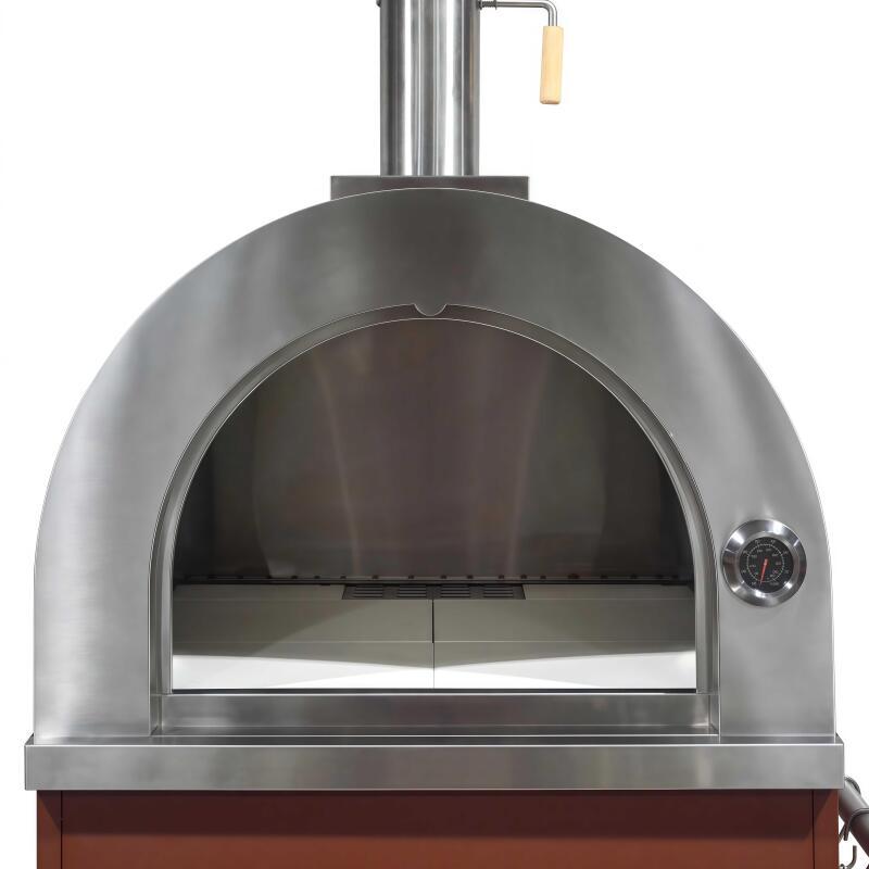 Cucina da esterno in metallo con lavatoio da esterno, forno a legna e spazio - 4 moduli (5/7)