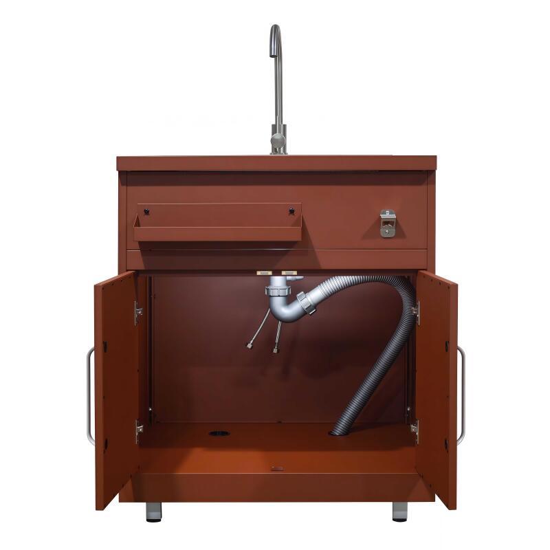 Cucina da esterno in metallo con lavatoio da esterno e spazio - 3 moduli (3/7)