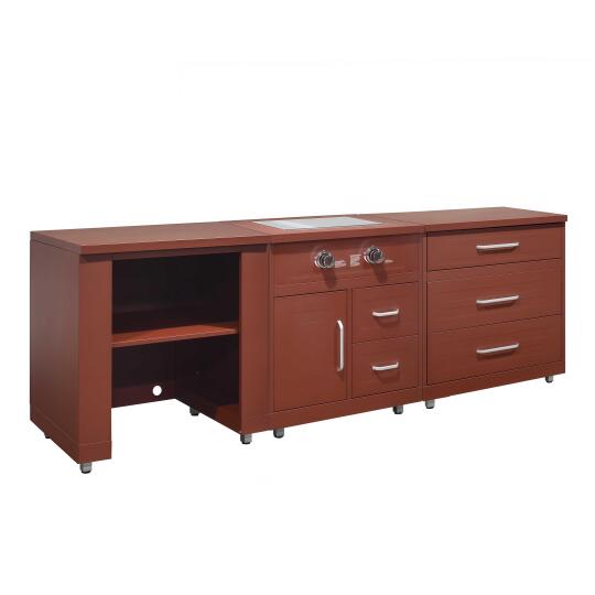 Cucina da esterno in metallo con fornello a gas e spazio - 3 moduli | Oviala