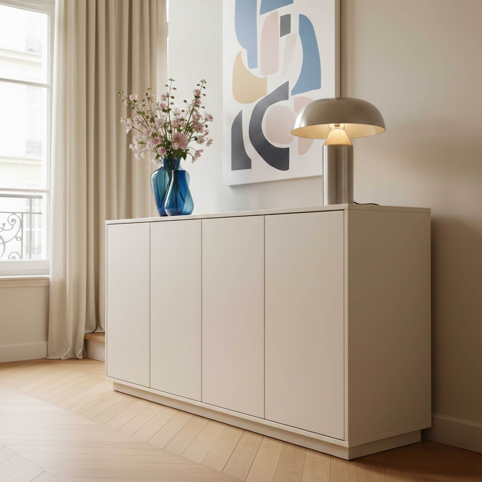 Buffet tinta unita 4 ante 160 cm