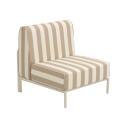 Poltrona a righe per divano modulare da esterno