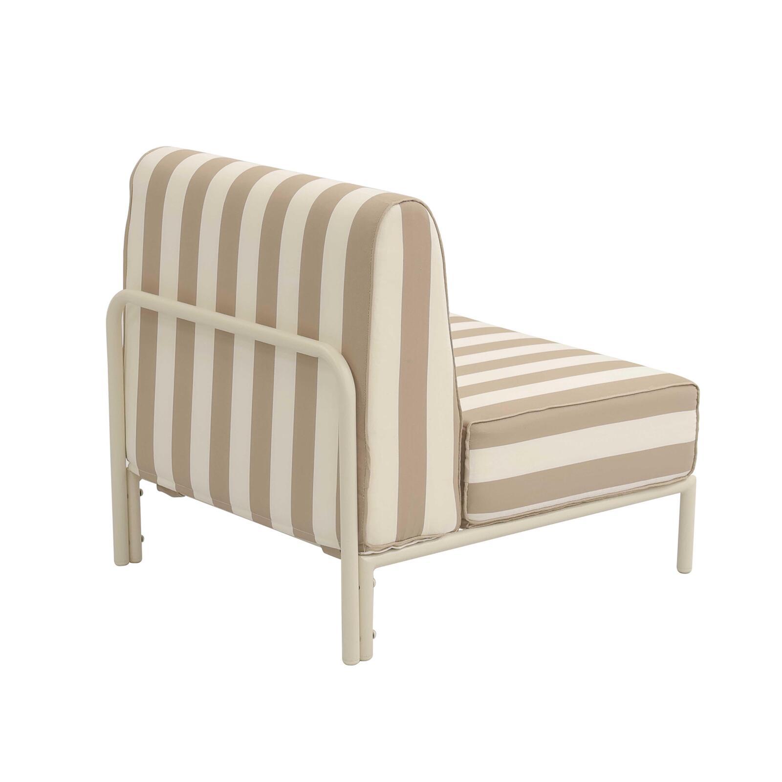 Poltrona a righe per divano modulare da esterno