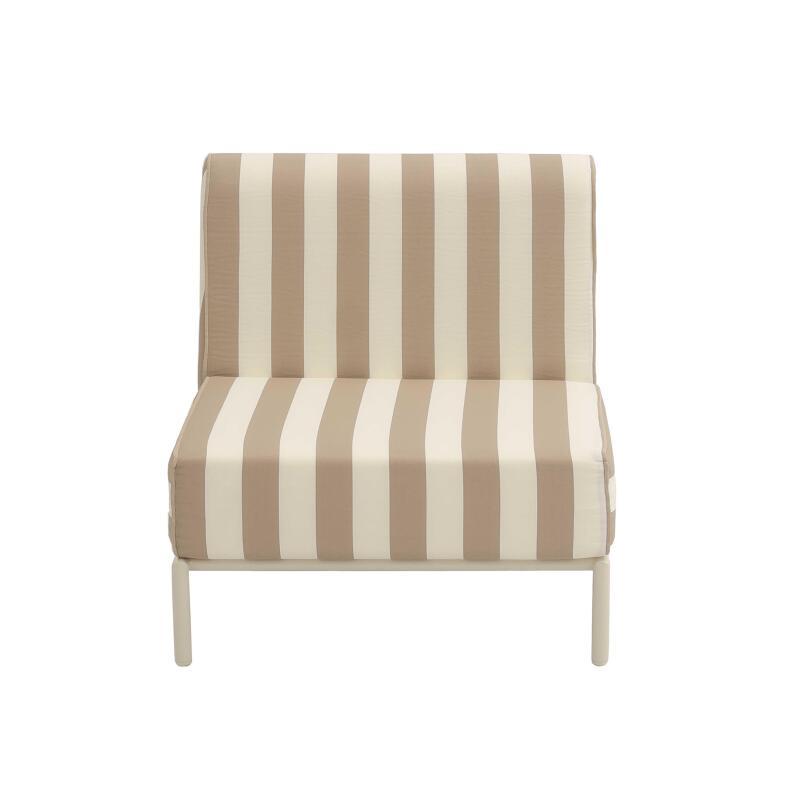 Poltrona a righe per divano modulare da esterno (3/7)