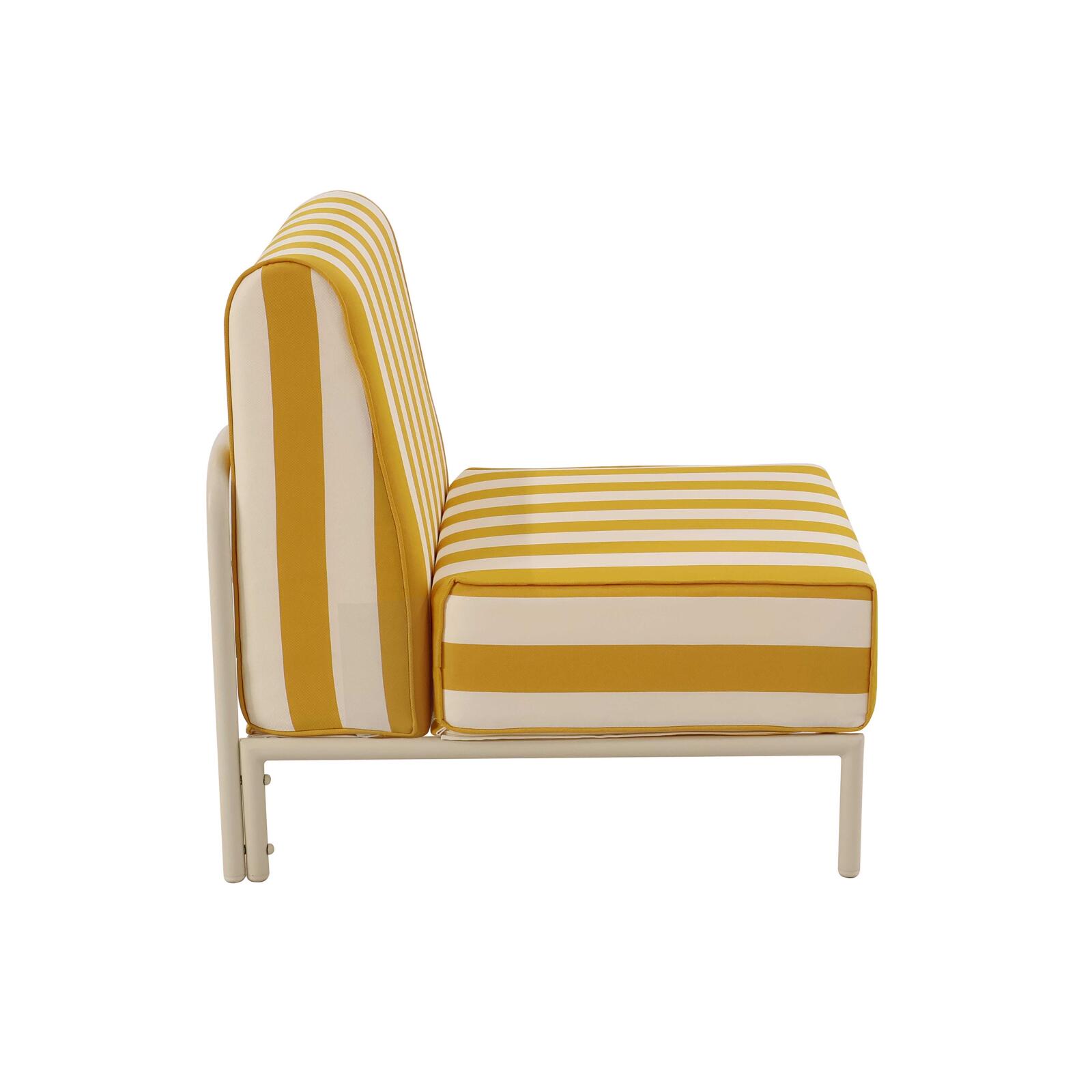 Poltrona a righe per divano modulare da esterno