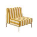 Poltrona a righe per divano modulare da esterno