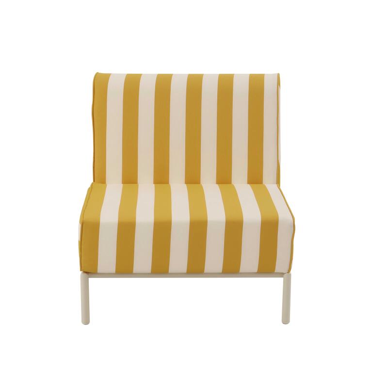 Poltrona a righe per divano modulare da esterno