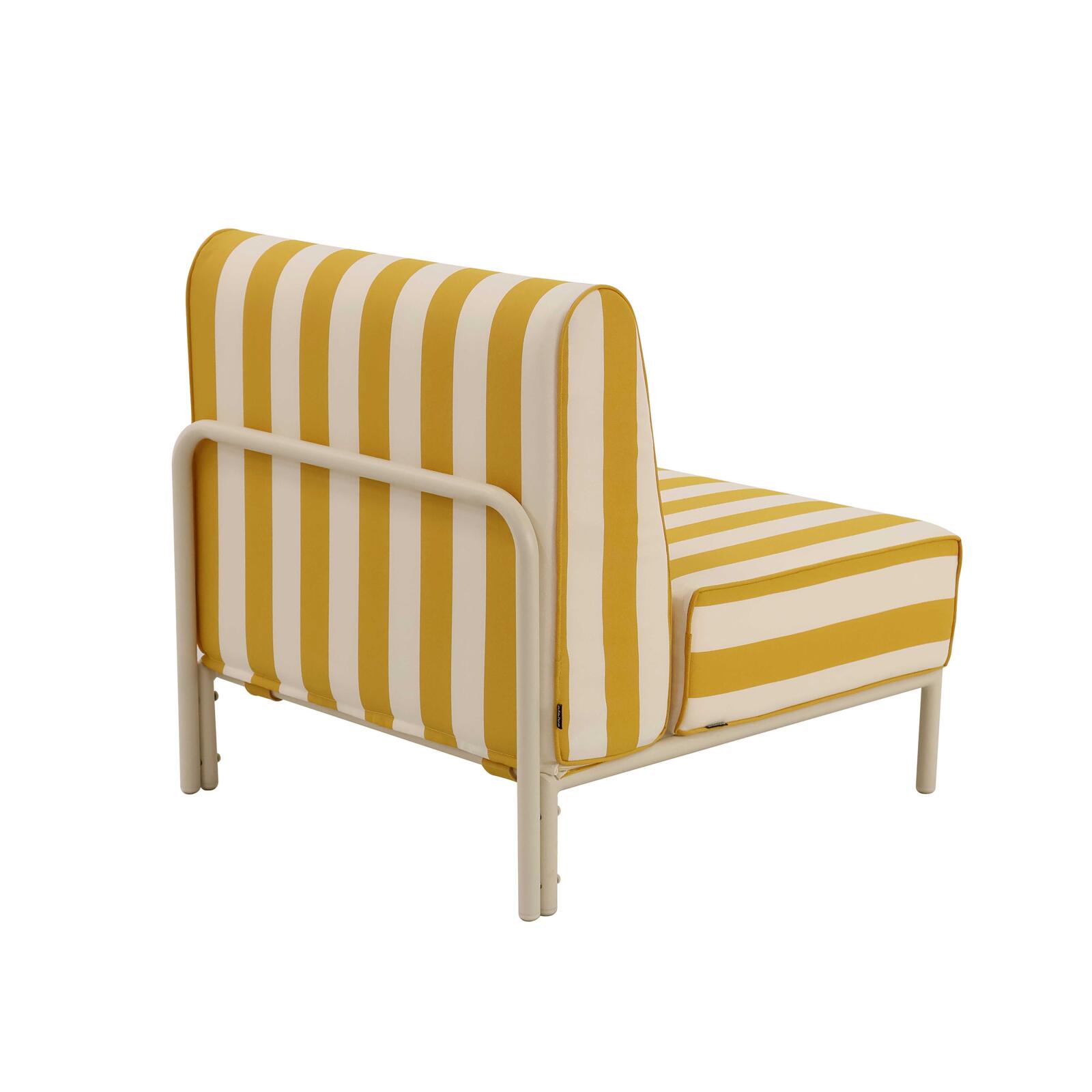 Poltrona a righe per divano modulare da esterno