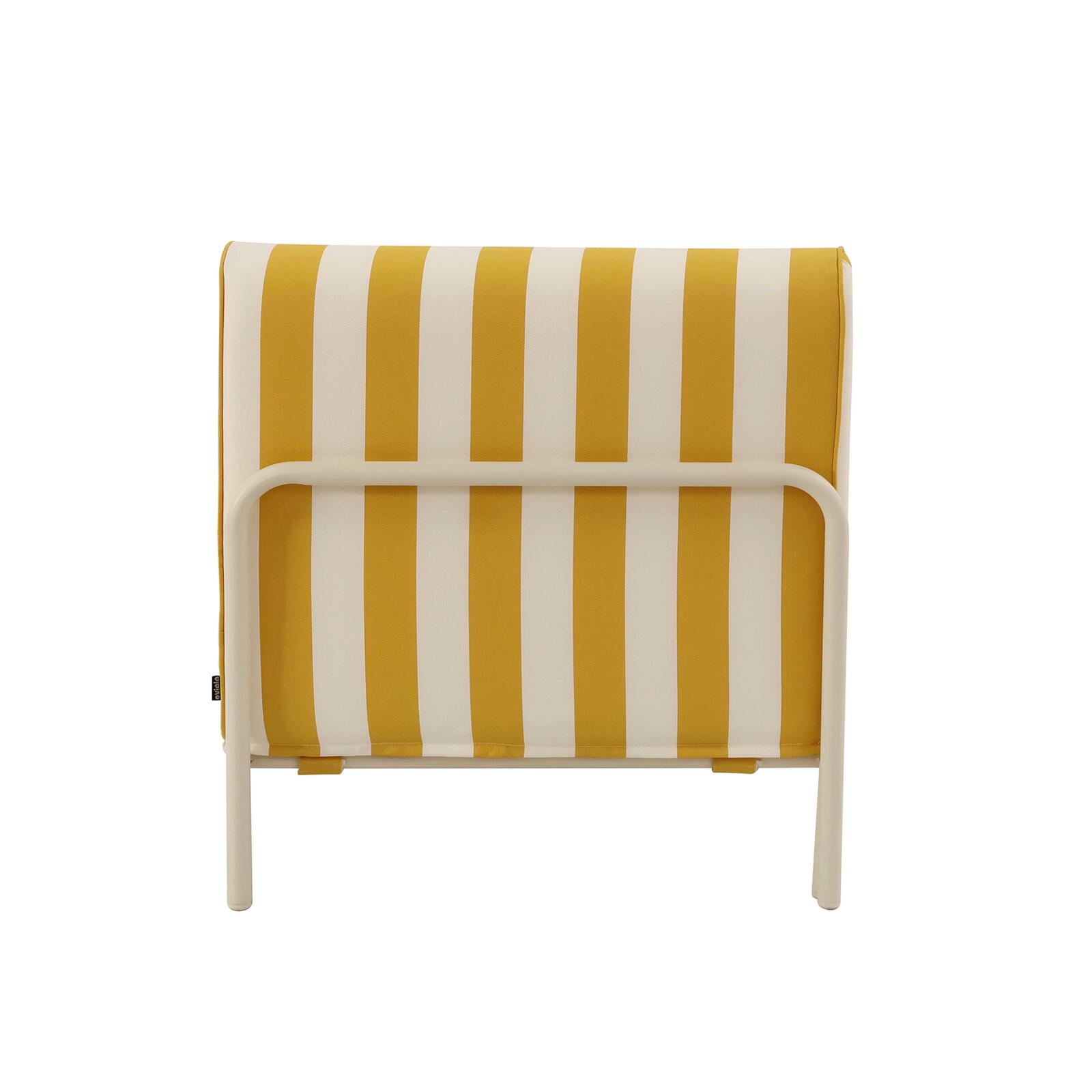 Poltrona a righe per divano modulare da esterno