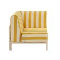 Poltrona angolare a righe per divano modulare da esterno