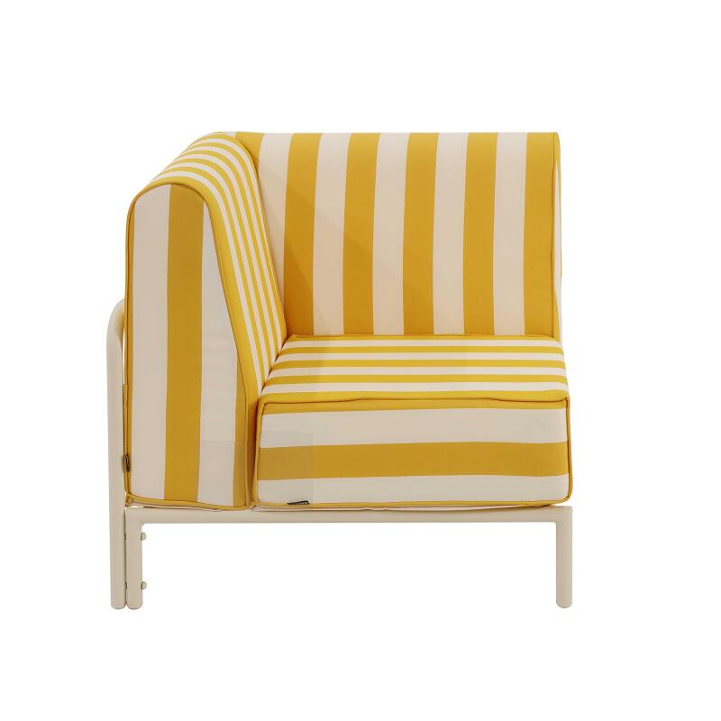 Poltrona angolare a righe per divano modulare da esterno (2/4)