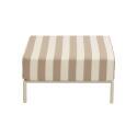 Pouf a righe per divano modulare da esterno
