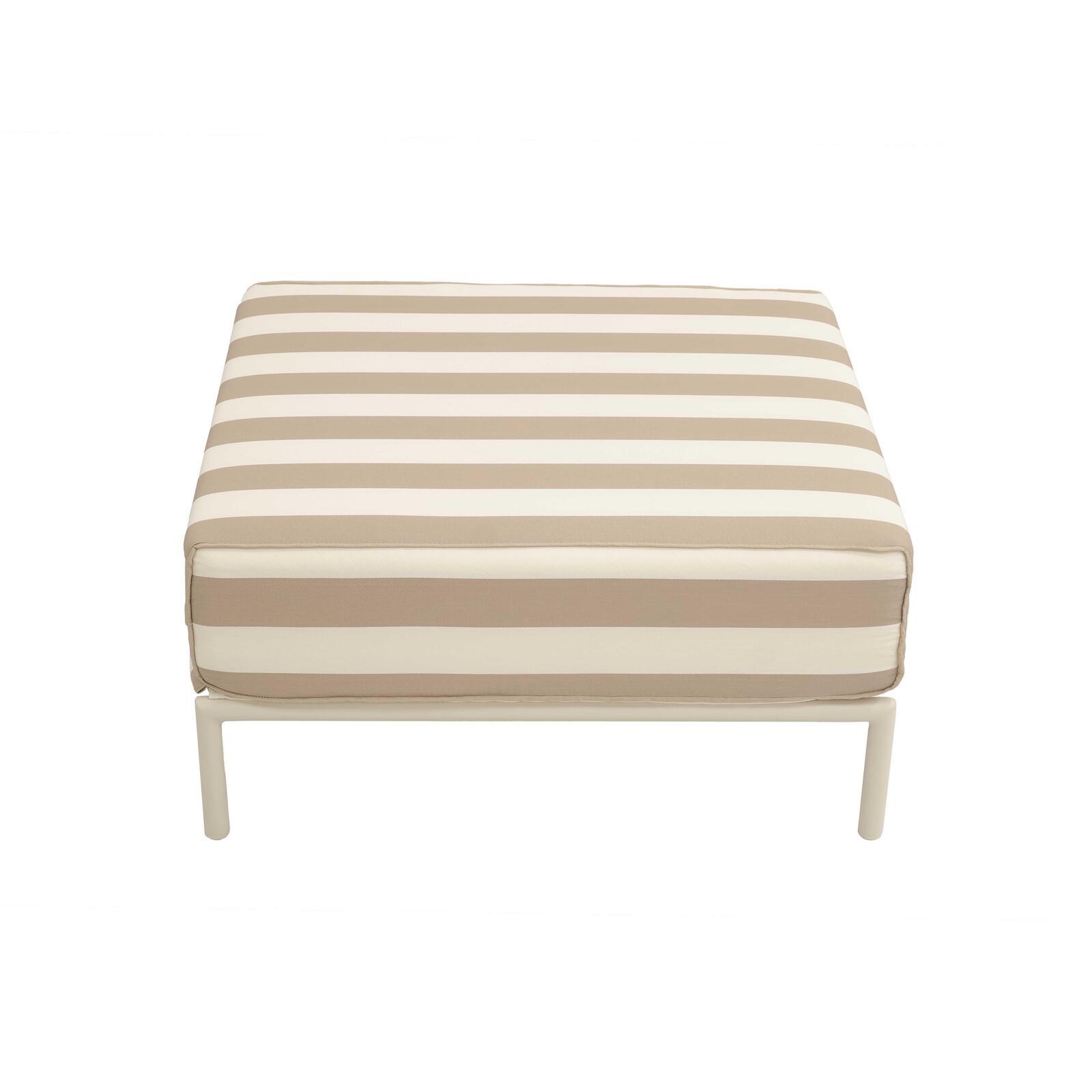 Pouf a righe per divano modulare da esterno