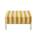 Pouf a righe per divano modulare da esterno