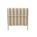 Chaise longue a righe per divano modulare da esterno