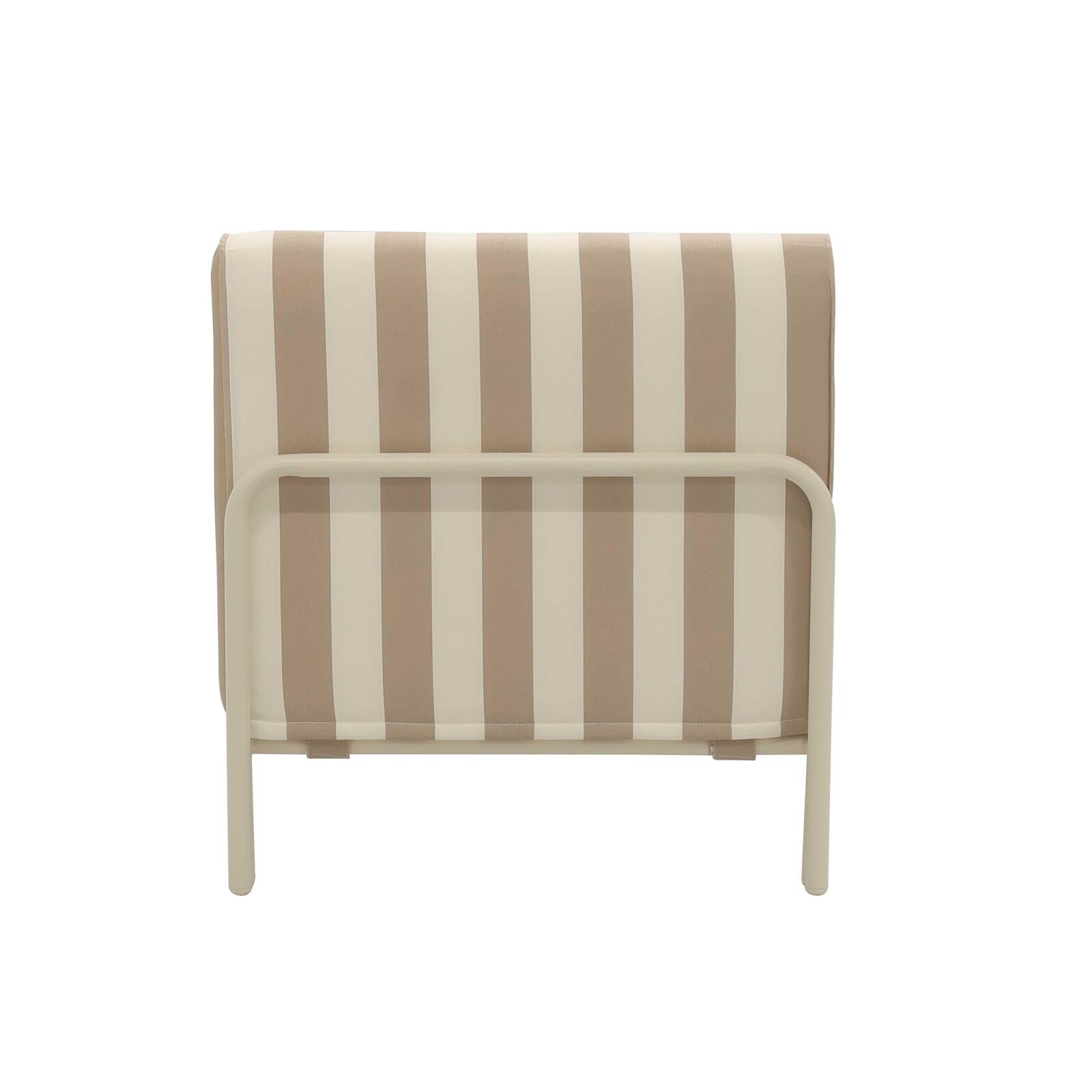 Chaise longue a righe per divano modulare da esterno