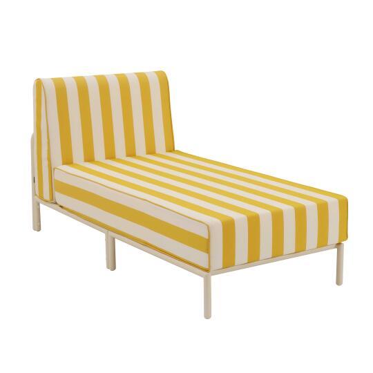 Chaise longue a righe per divano modulare da esterno | Oviala