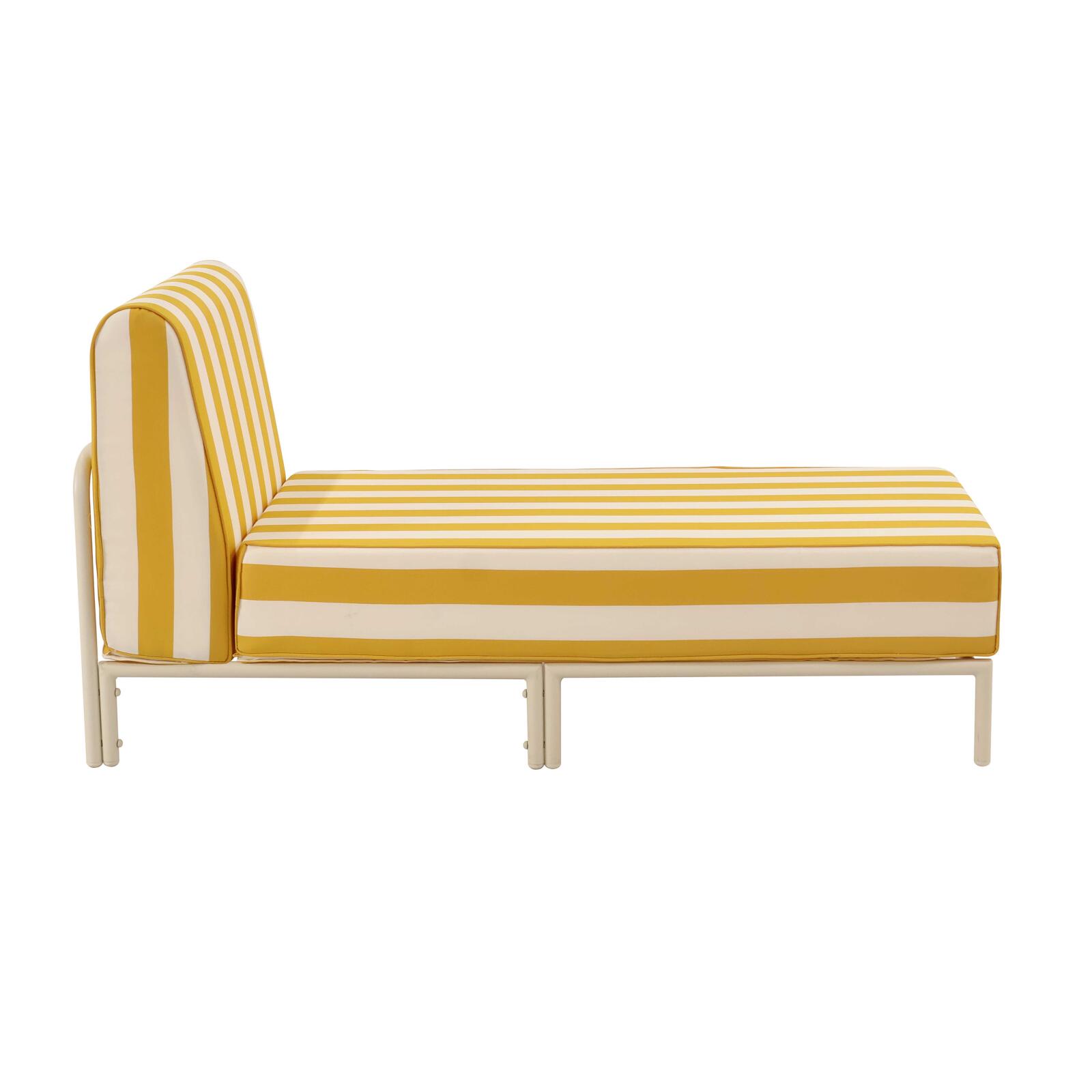 Chaise longue a righe per divano modulare da esterno