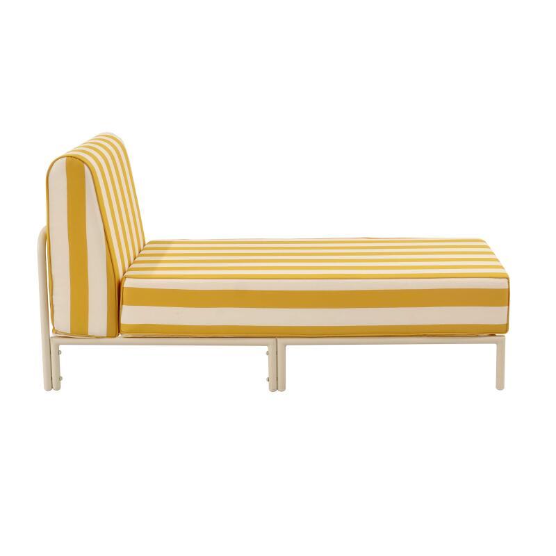 Chaise longue a righe per divano modulare da esterno (3/5)