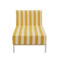 Chaise longue a righe per divano modulare da esterno
