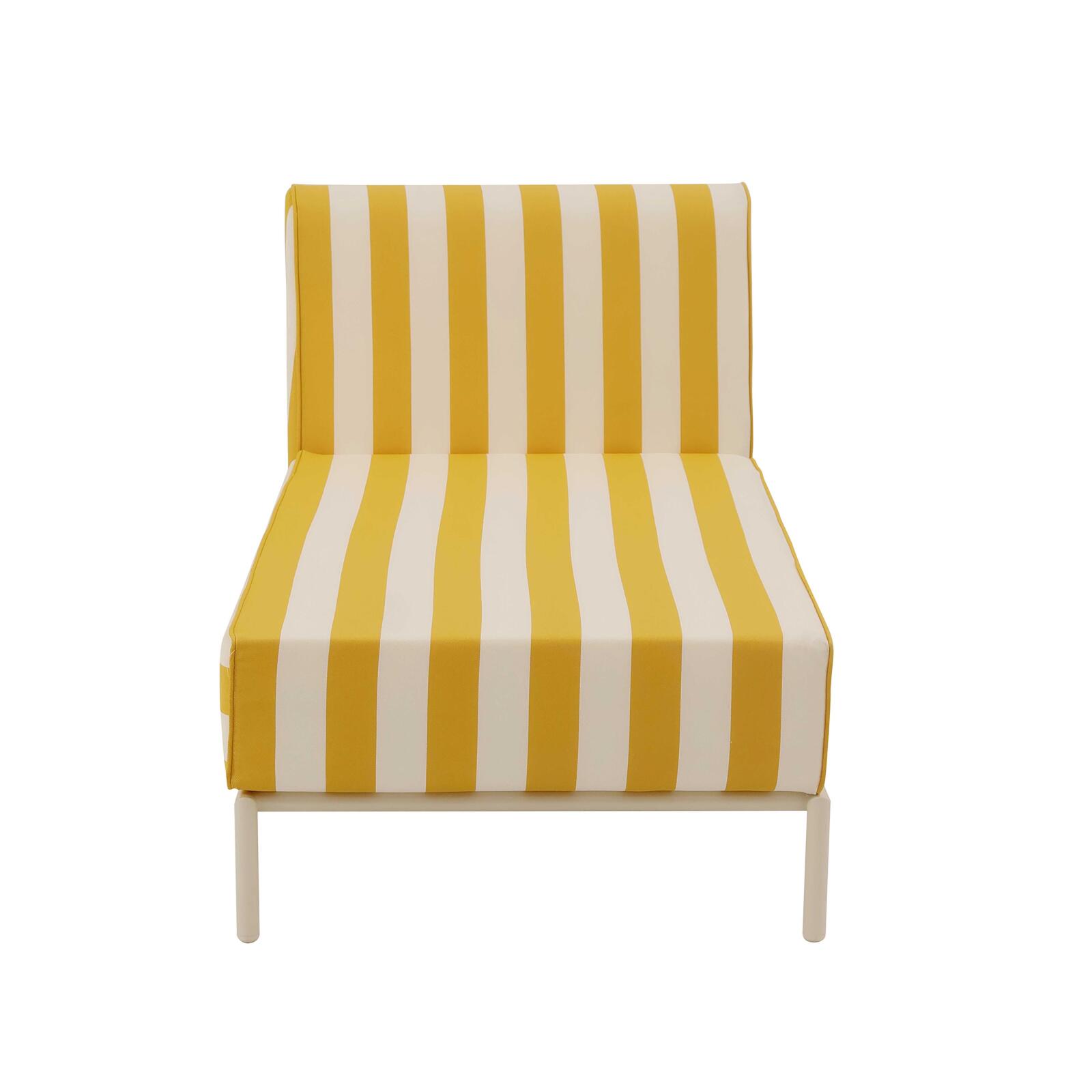 Chaise longue a righe per divano modulare da esterno