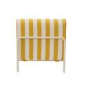 Chaise longue a righe per divano modulare da esterno