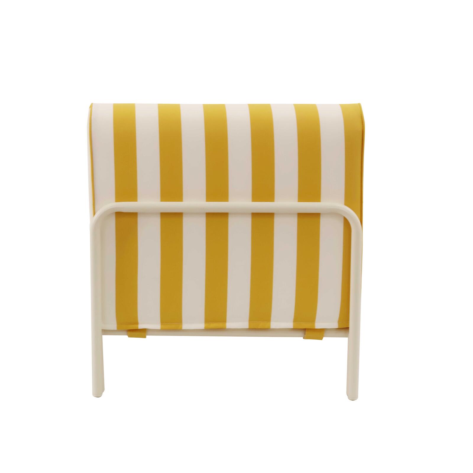 Chaise longue a righe per divano modulare da esterno