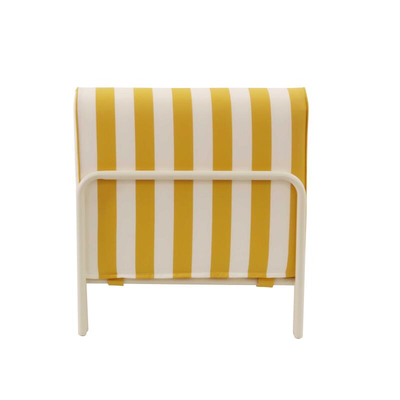 Chaise longue a righe per divano modulare da esterno (4/5)