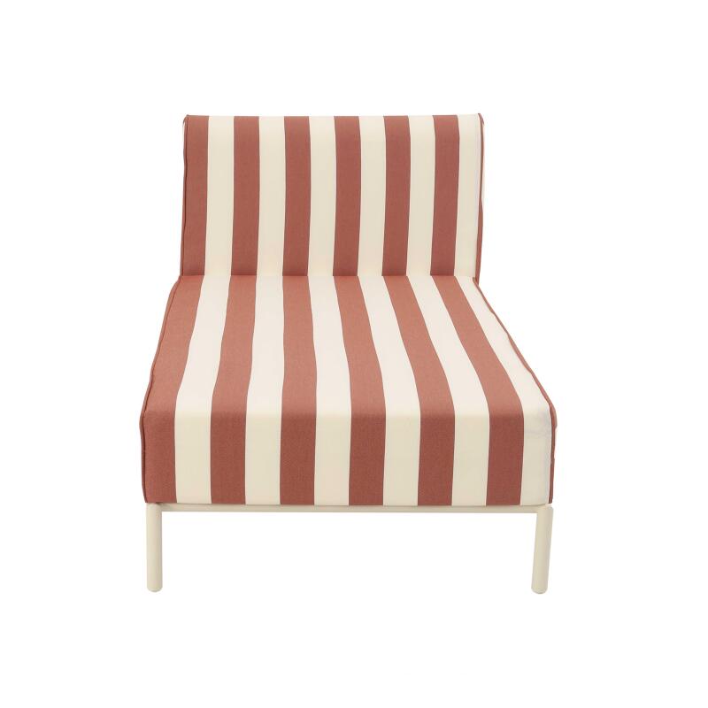 Chaise longue a righe per divano modulare da esterno (5/8)