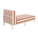 Chaise longue a righe per divano modulare da esterno
