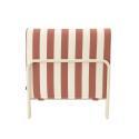 Chaise longue a righe per divano modulare da esterno