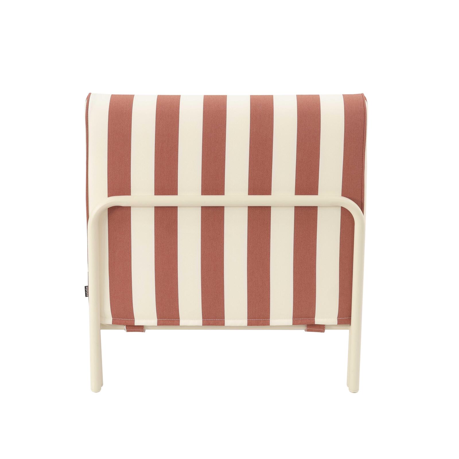 Chaise longue a righe per divano modulare da esterno