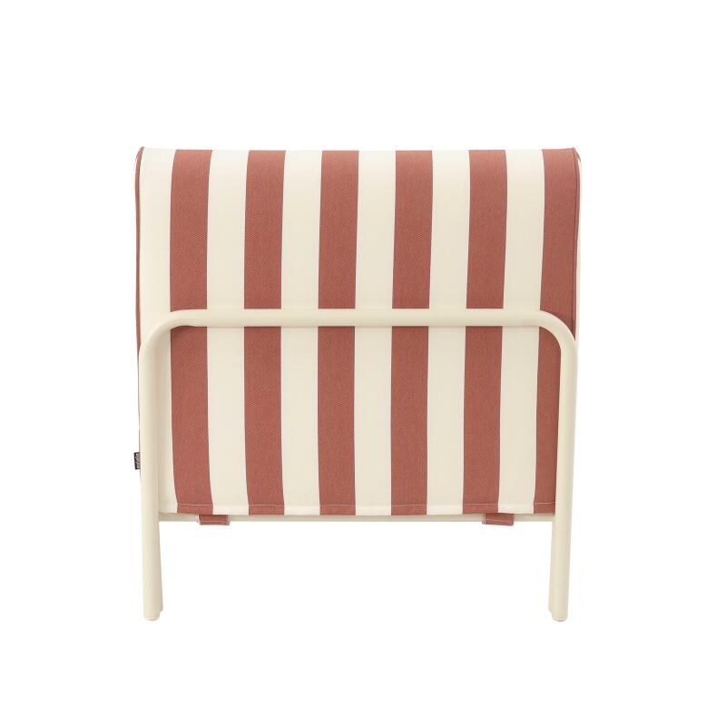 Chaise longue a righe per divano modulare da esterno (6/8)
