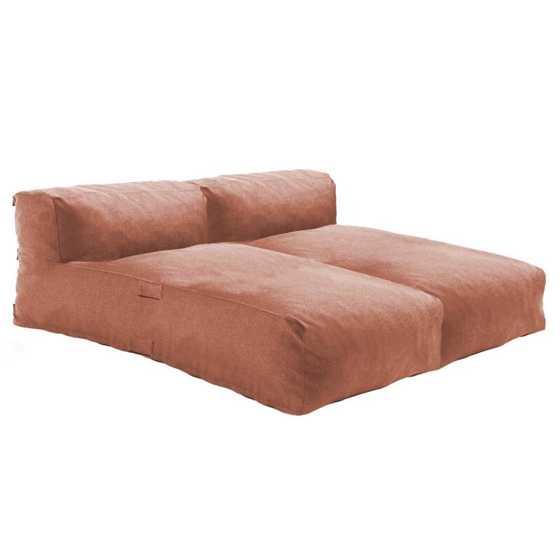 Divano modulare da esterno con 2 posti con 2 chaise longue