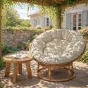 Poltrona papasan da giardino in rattan sintetico